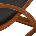 thumbnail image 3 of Deko Living Outdoor Cedar Wood Patio Lounge Chair with Black Textilene Fabric, 3 of 8