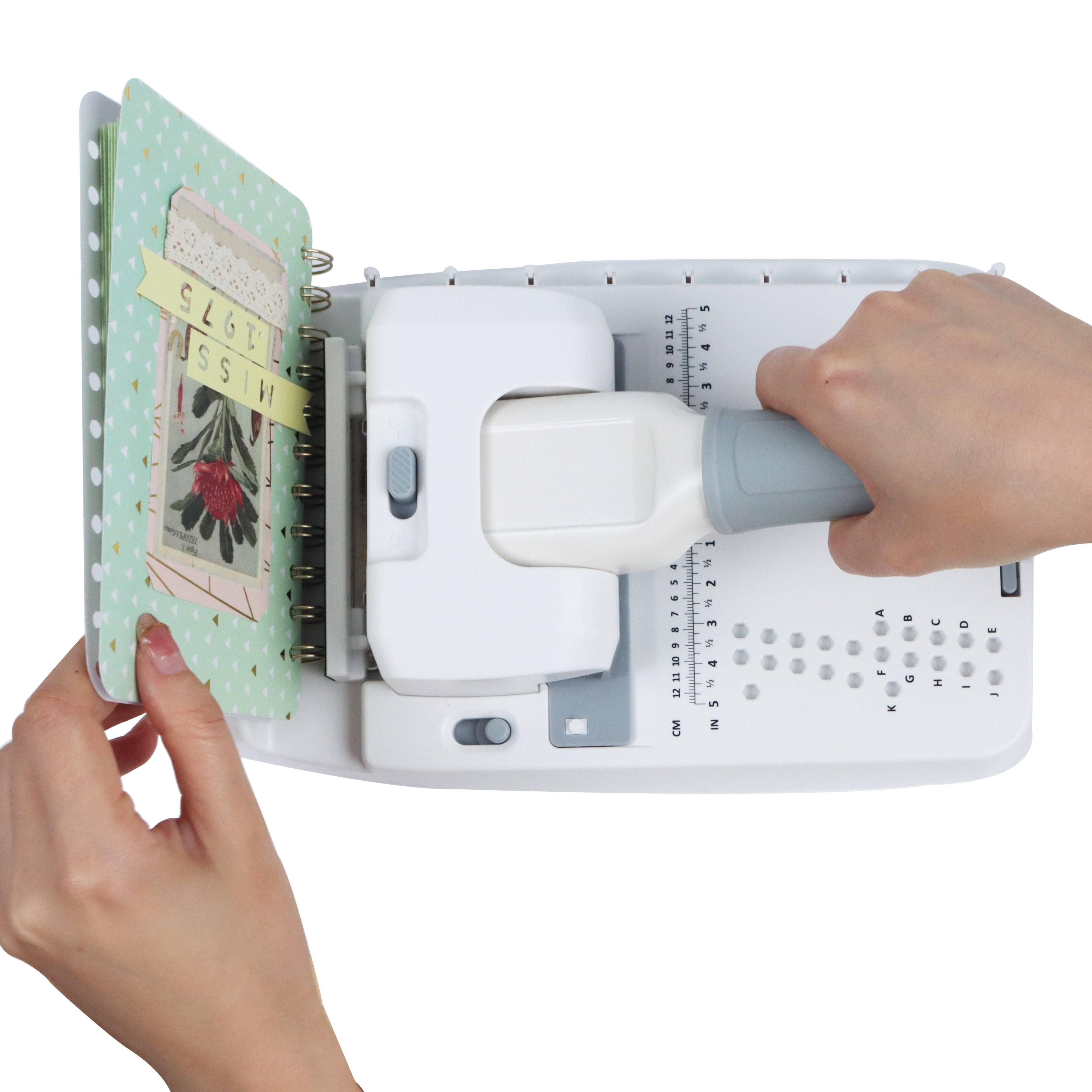Recollections Punch and Binding Machine - All-in-One Journal and Planner Maker - White - 11.13" x 7" - 3-Piece Set