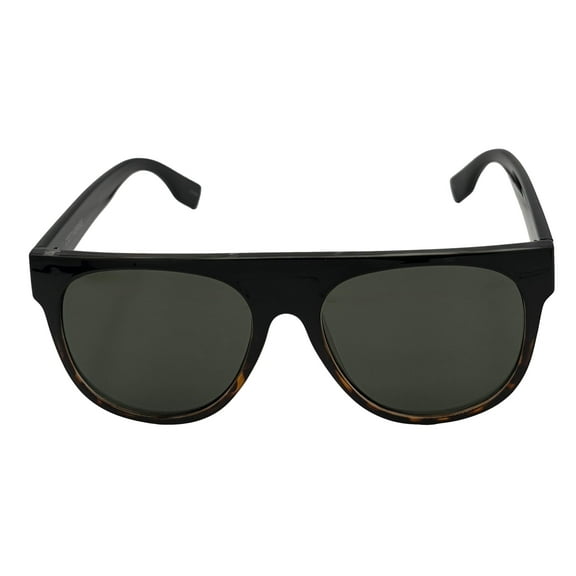 Converse Mens Flat Straight Top Brow Plastic Black Tortoise Sunglass, Smoke Lens H104