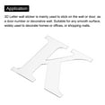 thumbnail image 4 of 3D Acrylic Alphabet Mirror Wall Stickers Letter K Self-Adhesive Art Sticker Decal Silver 2Pcs, 4 of 5