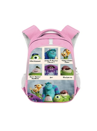 Ruz Monsters University Mike Boo Sully Large 16 Cloth Backpack Book Bag  Pack Pink