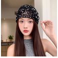 thumbnail image 3 of TAZAG Retro Elegant Sequin Flower Knitted Head Hat Women's Thin Breathable Hollow Knitted Head Hat, 3 of 4