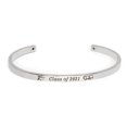 thumbnail image 3 of "Go confidently in the direction of…" Silver Stainless Steel Graduation Theme Hidden Message Gift for Her Cuff Bracelet with Gift Set, 3 of 12