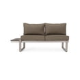 thumbnail image 4 of Christopher Knight Home Sterling Aluminum 4-piece Sofa Set with Cushions by  Silver + Gray + Khaki, 4 of 5