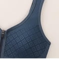 thumbnail image 6 of Feancey Zip Front Sports Bras for Women Wide Strap Casual Workout Yoga Bra Full Coverage Smoothing Underwire Bralettes Seamless Everyday Brassiere Navy Free Size, 6 of 10
