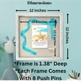 thumbnail image 2 of Tasse Verre 12x12 Rustic White Shadow Box Frame (2-Pack) - Ready to Hang Shadowbox Display Picture Case -, 2 of 8