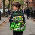 thumbnail image 6 of FUIALDOLG Garbage Truck Graffiti Print Casual Daypack with Water Resistant Lightweight School Bag, Adjustable Shoulder Strap 17 Inch Bookbag for Camping Middle School High School, 6 of 9