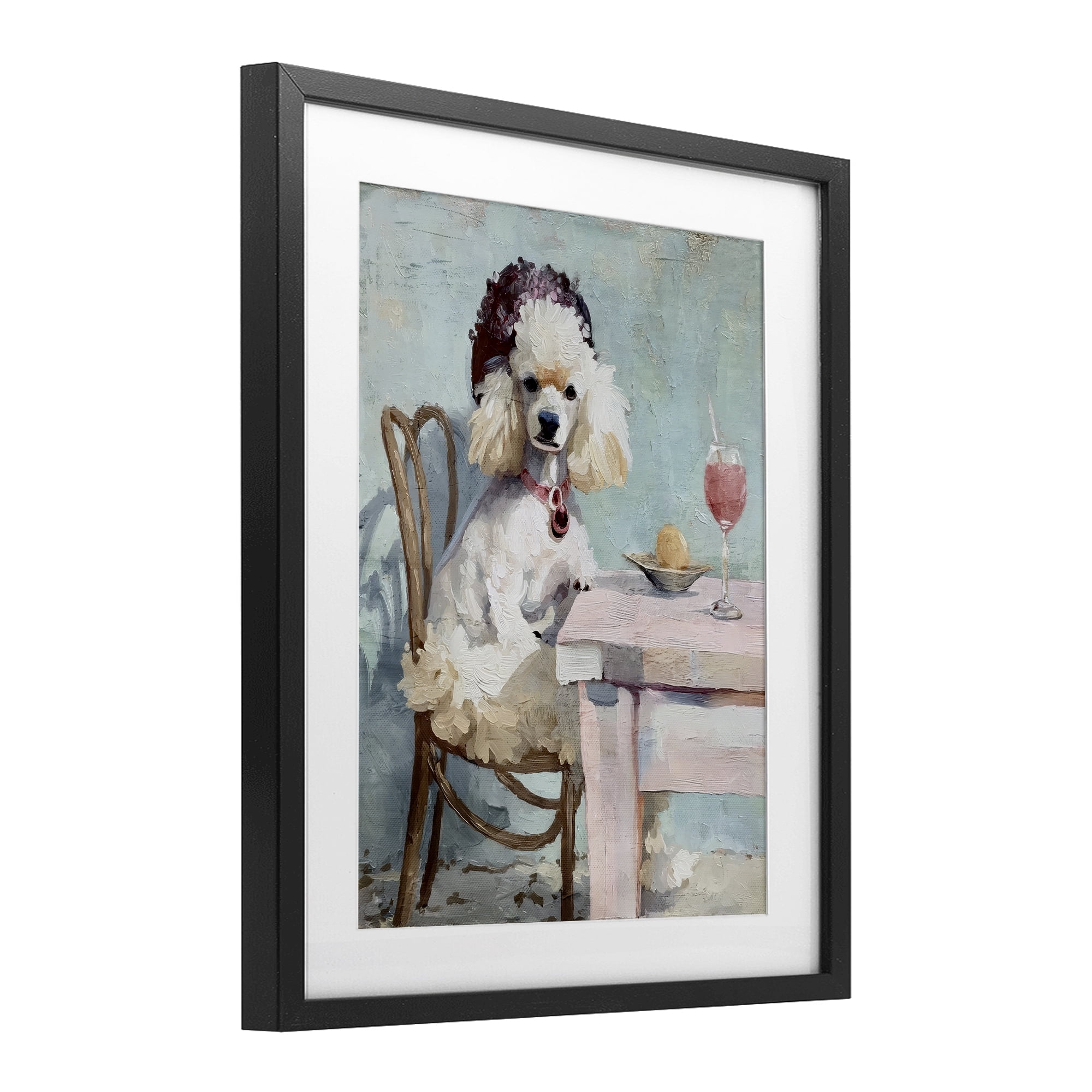Stupell Industries Ladies Who Lunch Poodle Black Framed Print Under Glass, design by Annabelle Hall
