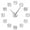 Silver,27inch, variant on Frameless Communication Software Sign 3D DIY Wall Clock Self Adhesive Quiet Sweep Modern Fashion Home Decoration Clock Watch(Black,27inch)