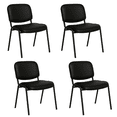 thumbnail image 1 of Offiho, Set de 4 Sillas de Visita para Oficina, Salas de Espera, Consultorio, Vinilpiel Resistente, 1 of 10