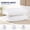 Gusseted White1, variant on Goose Feather Down Pillows with 100% Organic Cotton Cover, Luxury Hotel Collection Bed Pillows for Sleeping, Queen Size, Set of 2
