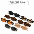 thumbnail image 4 of Typpkmm Retro Oval Frame Sunglasses Fashion Personalized Trendy Small Frame Sunglasses Punk Eyes Sunshade Sun Protection Glasses, 4 of 7