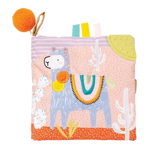 Libro de actividades para bebés Soft Manhattan Toy Llama con chirriador