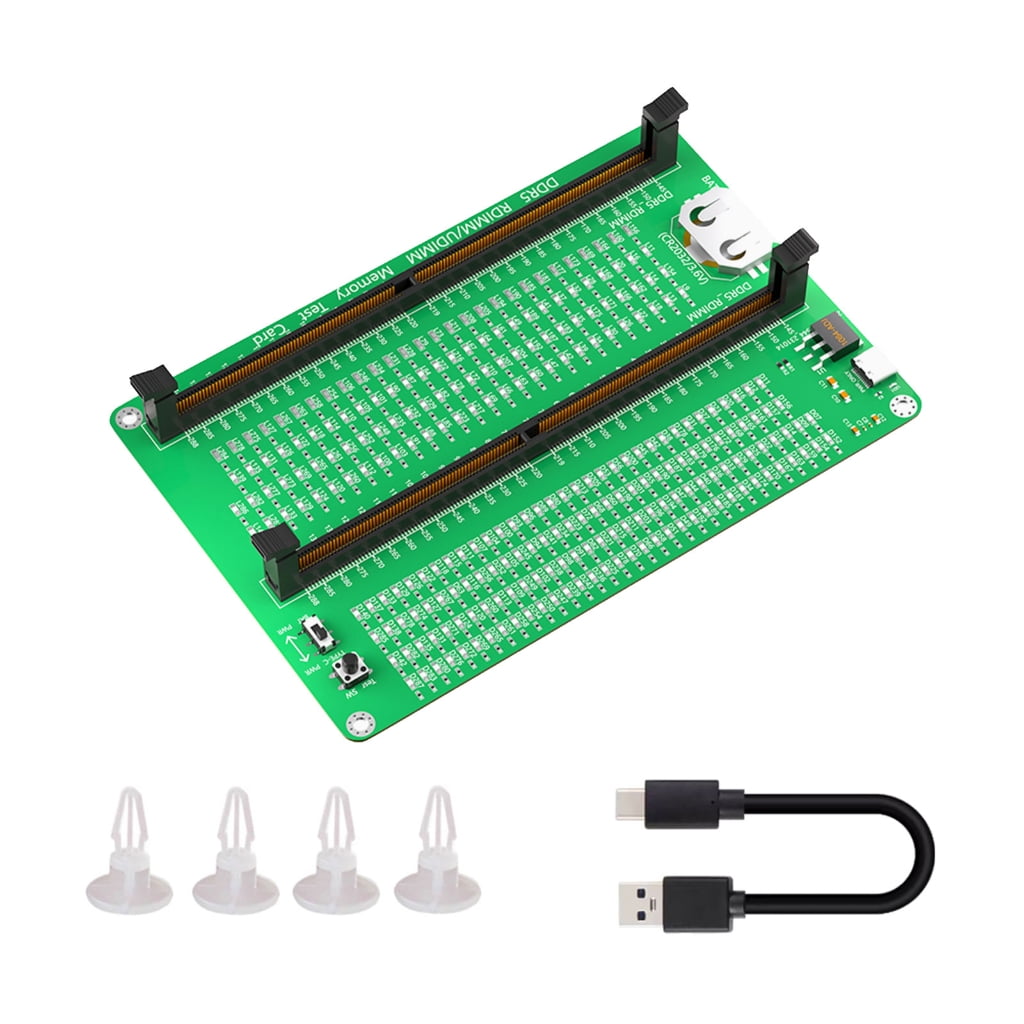 JZROCKER Memory Tester Memory Diagnostic Analyzers Desktop DDR5 RDIMM/UDIMM Tester Card Board for Desktop Servers Computers
