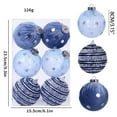 thumbnail image 2 of Suncoda 6Pcs Christmas Balls Ornaments, Christmas Shatterproof Ball with Strings - Fabric-Wrapped Foam Christmas Decorations for Xmas Tree, Holiday, Wedding, Party, 8CM Large (Free Pendant), 2 of 5