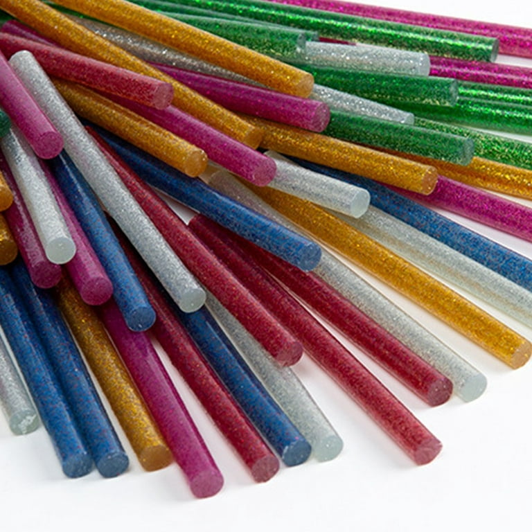 30Pcs Hot Glue Sticks Glitter Glue Sticks Colored Hot Melt Glue Repair  7×100mm