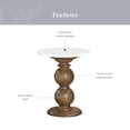 thumbnail image 3 of My Texas House Vivienne Marble Top End Table, 3 of 8
