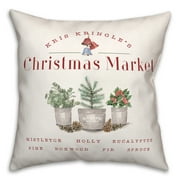 Creative Products Kringle Christmas Market 18 x 18 Spun Poly Pillow