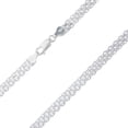 thumbnail image 3 of 925 Sterling Silver, Flat Bismark Chain 6mm Necklace - Hypoallergenic and Tarnish Resistant - By Oliver & Navy, 3 of 5