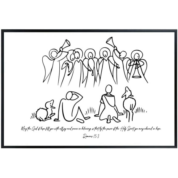 Romans 15:3 Bible Verse Wall Art – Christian Scripture Poster – Religious Home Decor for Living Room, Office, and Gifts for Believers