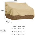 thumbnail image 2 of Funda para muebles de jardín, fundas para sofás de exterior, funda impermeable para banco de jardín, protección UV, a prueba de polvo, resistente al viento (M)193*83*84 JM, 2 of 5