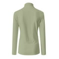 thumbnail image 4 of XFLWAM Women's Long Sleeves Mock Turtleneck Tops Basic Stretch Slim Fit Lightweight Cozy Under Layer T-Shirts, 4 of 5