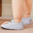 thumbnail image 3 of Dakaela Infant Baby Boys Girls Slippers Cozy Toddler Slip on Walking Sneakers Indoor Newborn Casual Barefoot Crib Socks Shoes Grey 3, 3 of 4