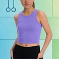 thumbnail image 2 of KyCheLot Girls Crew Neck Tank Tops Backless Solid Color Sleeveless Short Clothes Fitted Racerback Tank Tops, 2 of 7