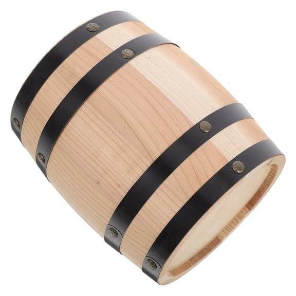 Wooden Barrel Decoration 1 Set Miniature Wine Barrel Adornment Small Bucket