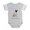 Heather Gray, variant on CafePress - FIN Fawn Pug Good - Cute Infant Baby Football Bodysuit