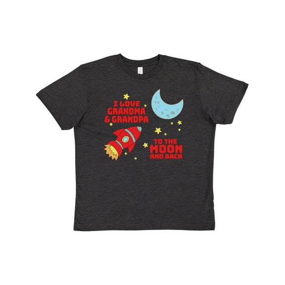 Inktastic I Love Grandma and Grandpa to the Moon and Back Youth T-Shirt
