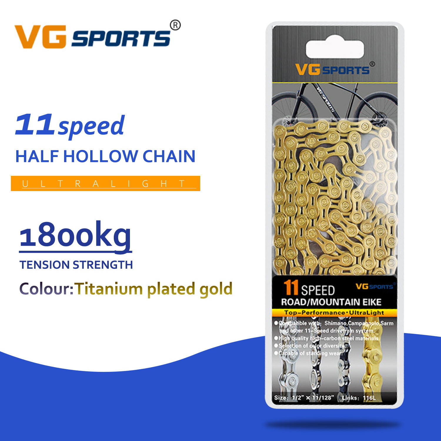Hollow Bike Chain 9/10/11 Speed MTB Road Bicycle Bike Steel Chain Components 
