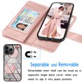 thumbnail image 3 of Tiflook Wallet Case For iPhone 14 Pro Max (6.7 inch) 2022 Card Slots Holder Carrying Flip PU Leather Cover [Detachable Magnetic Hard Case] Marble, 3 of 6