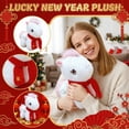 thumbnail image 6 of Stuffed animals Plush Toys for Kids Soft Cute Lamb Plushie with Red Scarf Comfort Toy for Children Birthday Gift or Holiday Present White and Pink Color 3-8 Years Old B, 6 of 6