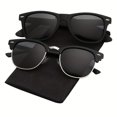 thumbnail image 1 of 2pcs Polarized Glasses For Men And Women, Semi-Rimless Frame Driving Glasses, 1 of 5