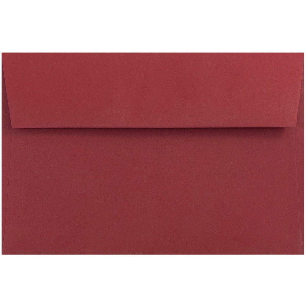 JAM A9 Envelopes, 5 3/4 x 8 3/4, Dark Red, 25/Pack