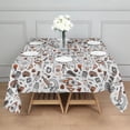thumbnail image 3 of Math Equations Science Icons White Pattern Square Tablecloth,Waterproof Square Table Cover,Wipeable Spillproof Washable Table Cover for Home Kitchen Party Decor 52"x52"(132x132cm), 3 of 6