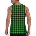 thumbnail image 3 of Haiem Buffalo Plaid Green Black Men Workout Tank Top Gym Bodybuilding Sleeveless Muscle T Shirts Athletic Tank Breathable Workout Shirt-Small, 3 of 9