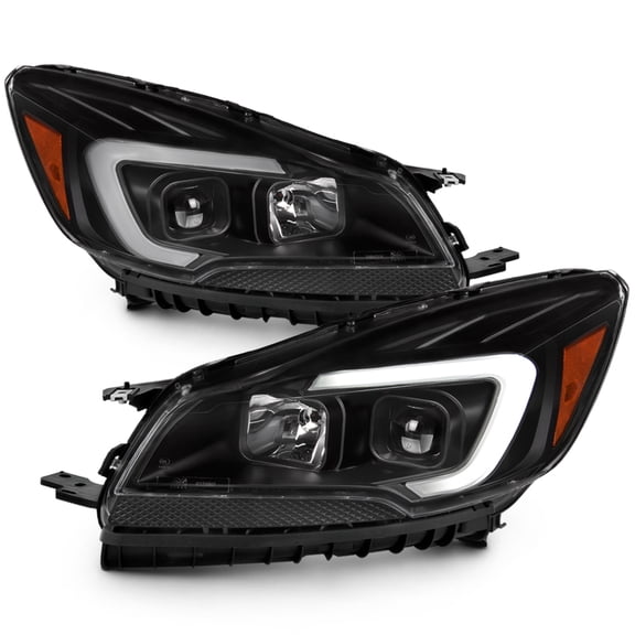 Black 2013 2014 2015 2016 Ford Escape LED Tube Projector Headlights Headlamps