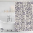 thumbnail image 4 of Purple Fruit Waterproof Fabric Shower Curtain,Country Retro Floral Botanical Plant Waterproof Fabric Shower Curtain for Bathroom Curtains Bathtubs Hotel Shower Curtains with 12 Hooks Extra Long 72x96, 4 of 8