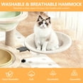 thumbnail image 7 of iFaveorr Cat Desk Bed, Window Desk Cat Hammock Bed, Sturdy Anti-Slip Base Hanging Cat Perch, Large Space Soft Fluffy Cat Bed Holds Up to 45 Lbs for Desktop Table, 7 of 7