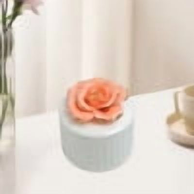 Tarro de cerámica pintado a mano para guardar joyas | Caja organizadora decorativa de 8x8x8 cm con temática marina | Regalo de boda y accesorio de decoración para el hogar