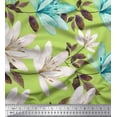 thumbnail image 1 of Soimoi polyester Crepe Fabric Leaves & Wild Flower Decor Fabric Printed Yard 42 Inch Wide, 1 of 3