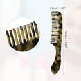 thumbnail image 2 of Unique Bargains 1 Pcs Women Handheld Wide Tooth Comb for Curly Thick Wavy Straight Hair Brown and Yellow, 2 of 6