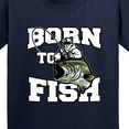 thumbnail image 4 of Inktastic Born to Fish Youth T-Shirt, 4 of 5
