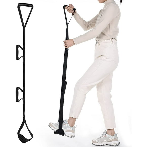 XINQIHANG Multi-Loop Leg Lifter Strap 42in Adjustable Leg Lifter Rigid Hand Strap Padded Foot Loop with 3 Hand Grip Aid Device Recovering from Hip Knee Replacement Getting in Out of Bed Couch Car Whee