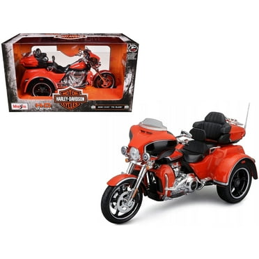 2021 Harley Davidson CVO Tri Glide Motorcycle Orange "H-D Custom" 1/12 Diecast Model by Maisto