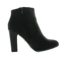 thumbnail image 2 of Top Moda Oscar-1 Women's high top ankle side zip chunky heels Nubuck booties, 2 of 4