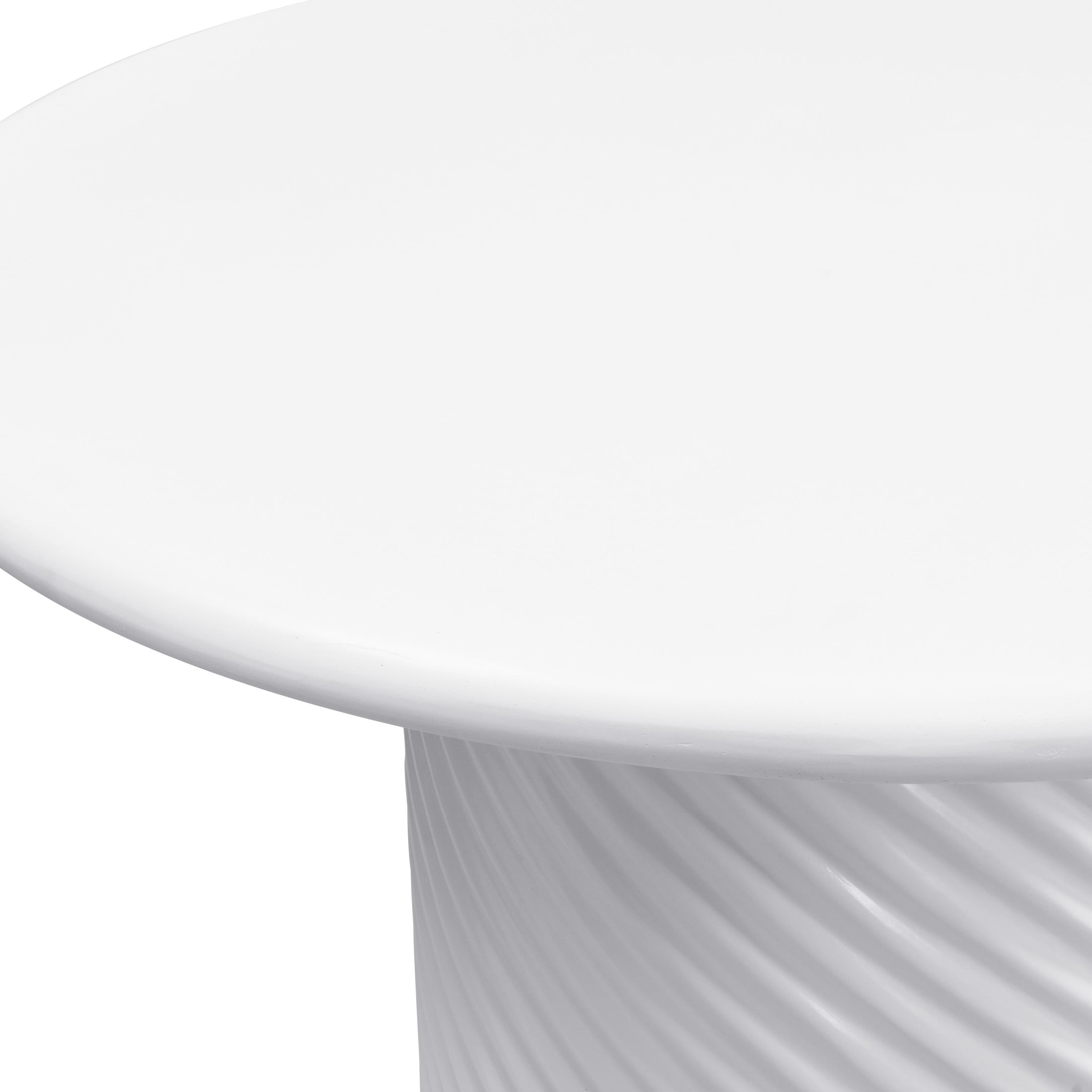 Christopher Knight Home 5-Piece Modern Outdoor MGO Dining Table and Fluted Stools Set, White+Navy