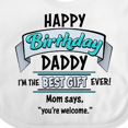 thumbnail image 4 of Inktastic Happy Birthday, Daddy Best Ever in Blue Boys or Girls Baby Bib, 4 of 4
